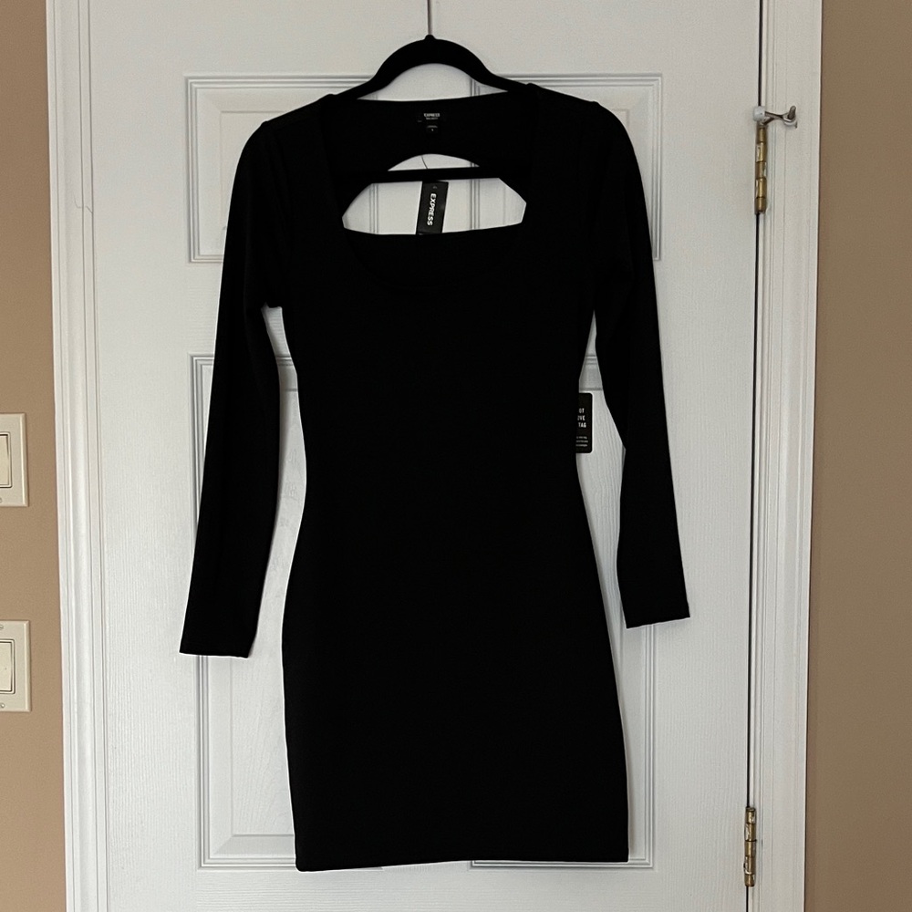 NWT Express Black Long Sleeve Dress